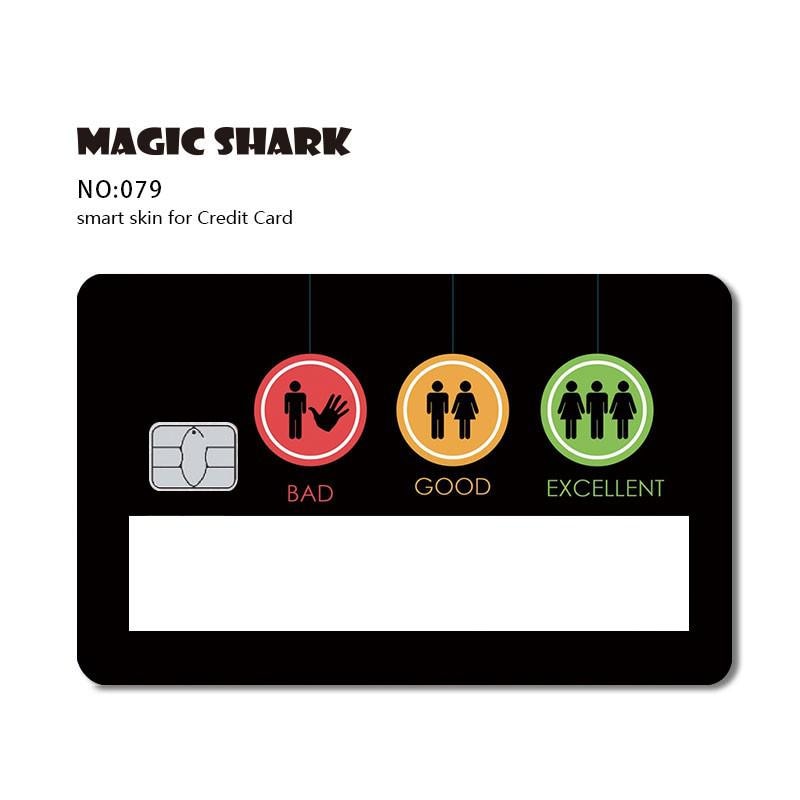 Magic Shark Poker Hunter Dog Out of Stock Car Snake Broke Black Card Window Sticker Film SKin Cover for Debit Credit Card