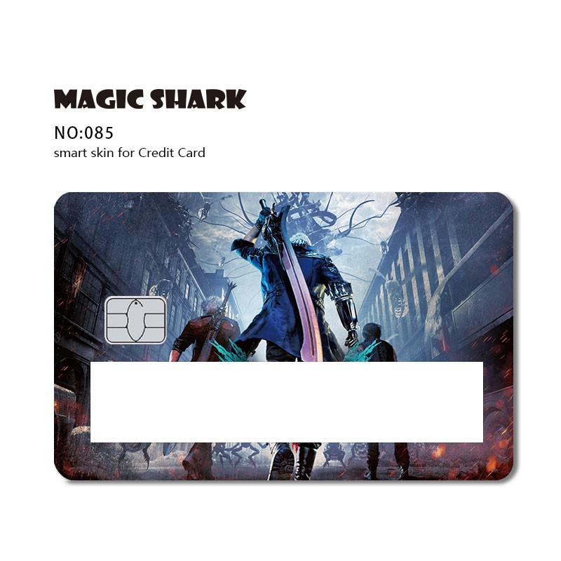 Magic Shark Poker Hunter Dog Out of Stock Car Snake Broke Black Card Window Sticker Film SKin Cover for Debit Credit Card