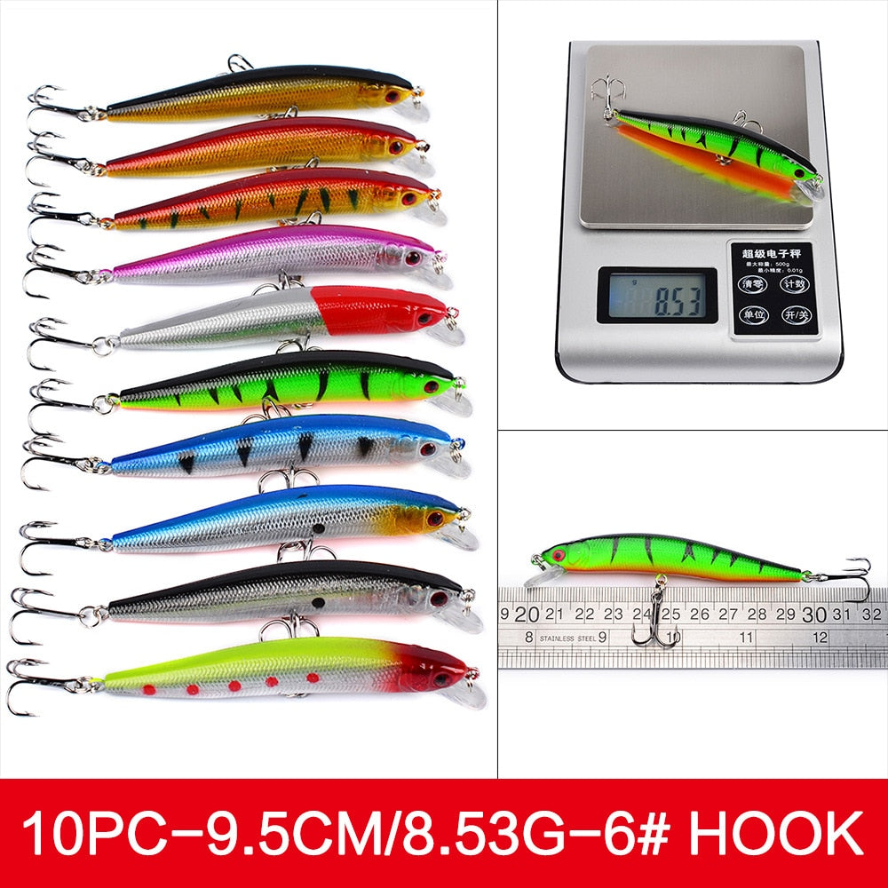 Jerkbait Minnow Hard Baits Fake Crankbait Fishing Lure Set Of Wobblers For Pike Trolling Tackle Artificial Bait Kit Swimbait Sea