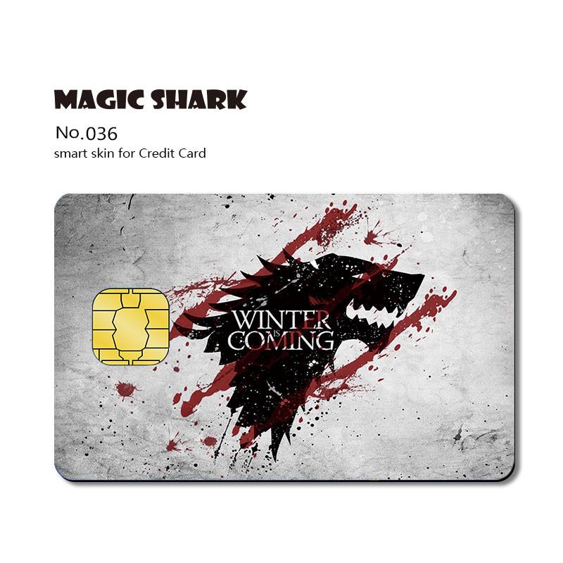 Matte 3M PVC Cartoon  Joker Half Cover Sticker Case Film for Big Small Chip Credit Debt Card