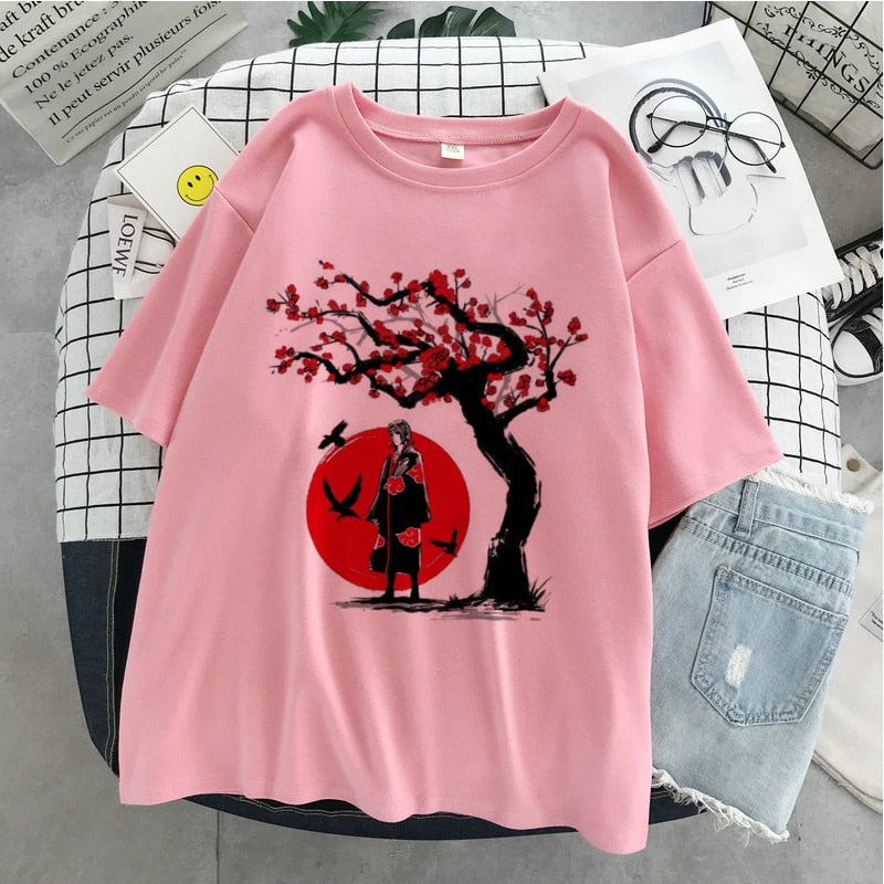 Naruto Hatake Kakashi Graphic Print T-shirt Women Harajuku Aesthetic White Top Plus Size Tshirt Anime Japan Style Female T Shirt