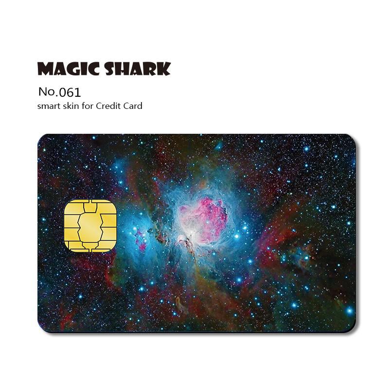 Magic Shark Matte 3M PVC Animie Skull Sticker Case Cover Skin Film for Credit Card Debt Card Small Big Chip