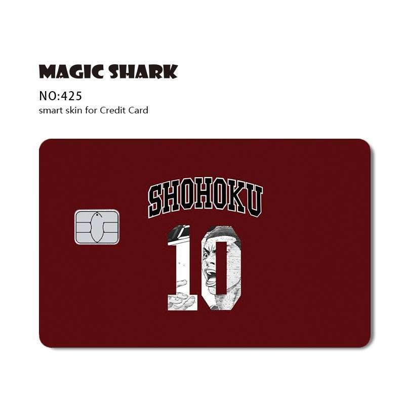Magic Shark Anime Tape Cartoon Cute Cat Game Funny Chocolate Matte PVC Sticker Film Skin Case for Small Large Chip Credit Card