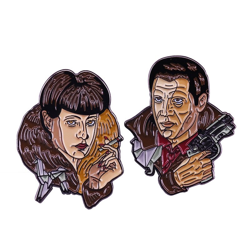 Cool and handsome cartoon character combination brooch sci-fi movie inspiration