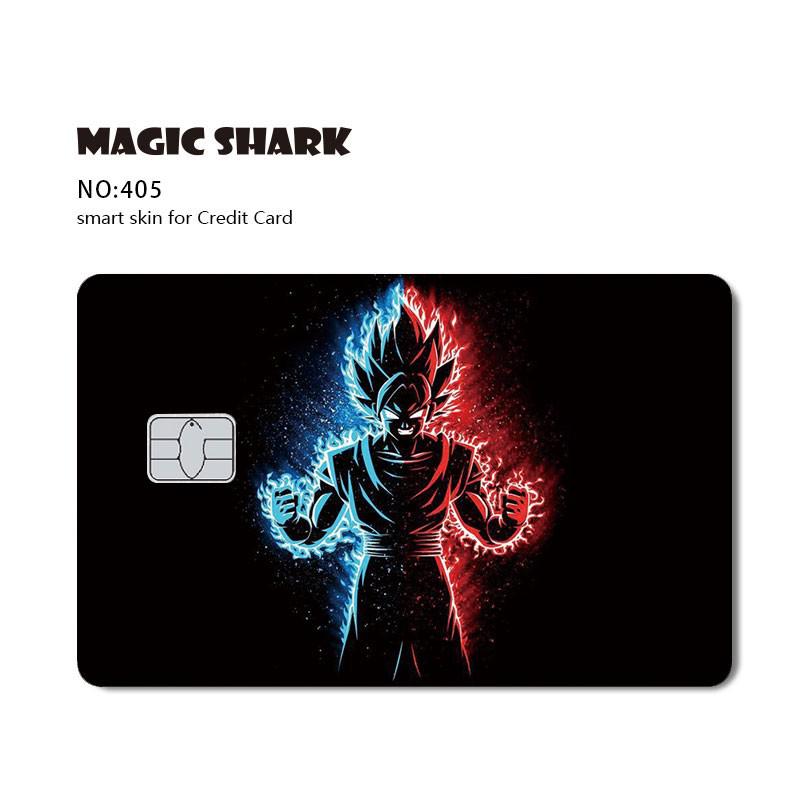 Magic Shark Anime Tape Cartoon Cute Cat Game Funny Chocolate Matte PVC Sticker Film Skin Case for Small Large Chip Credit Card