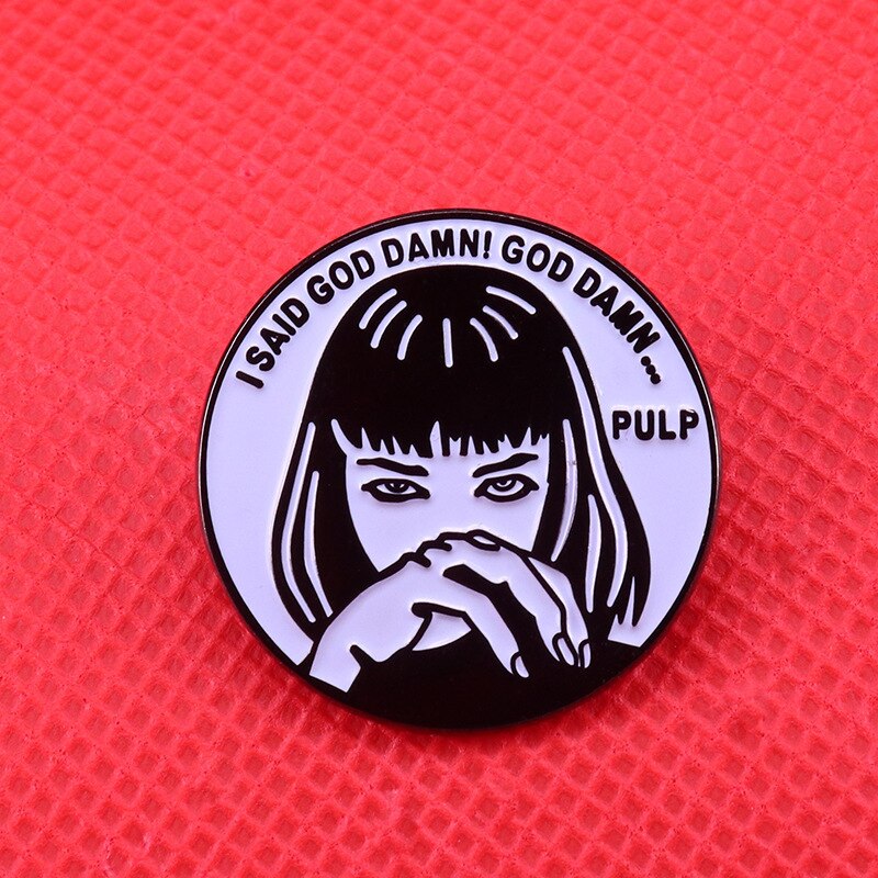 Novel Movie Character Brooch Gothic Art Badge Cool Girl Decoration Accessories