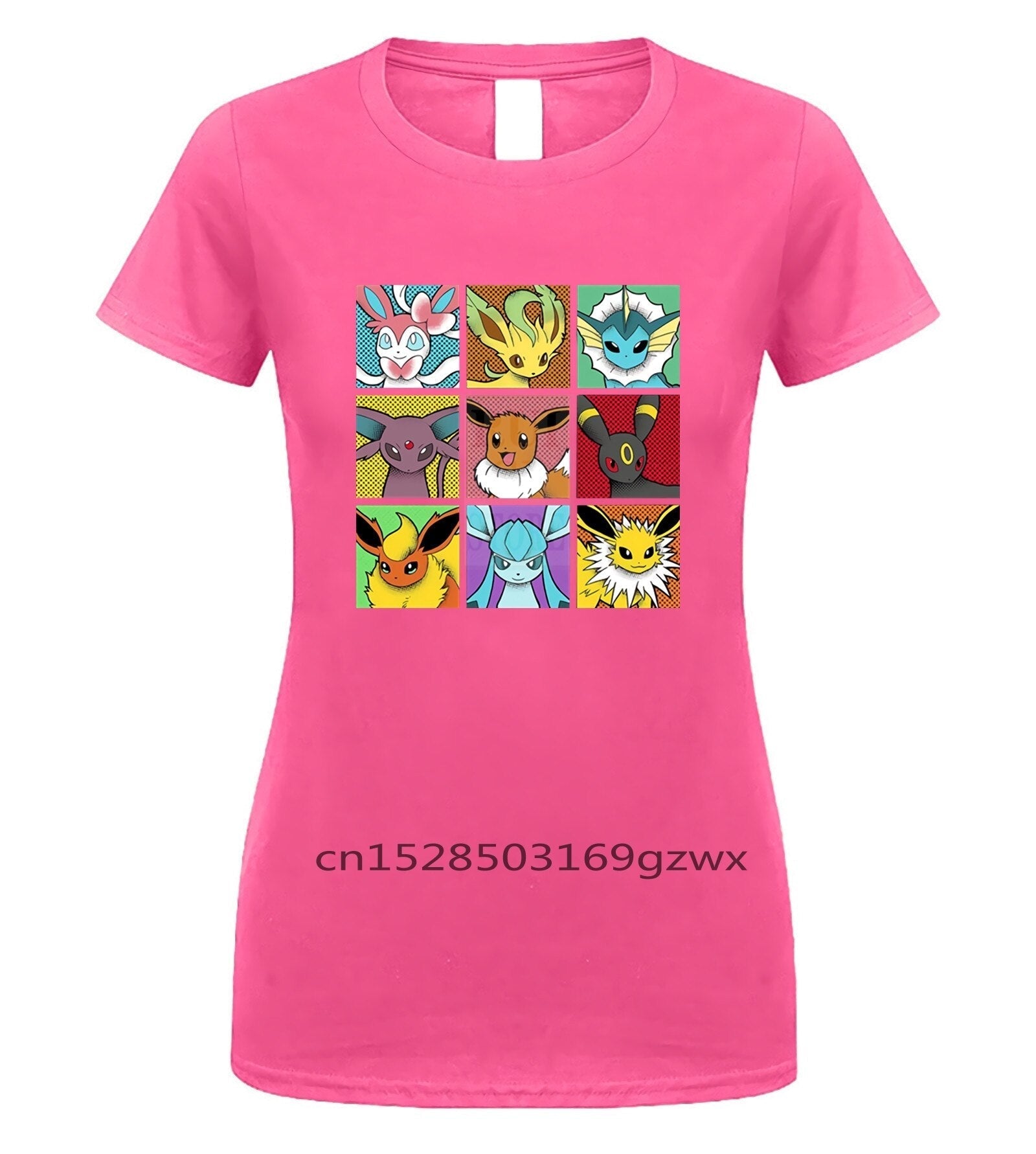 Men's 2020 Fashion Style T Shirt Funny Pop Eeveelutions Eevee Pokemon Japan Anime for Men Pure Short Fashion T Shirt 100% Cotton