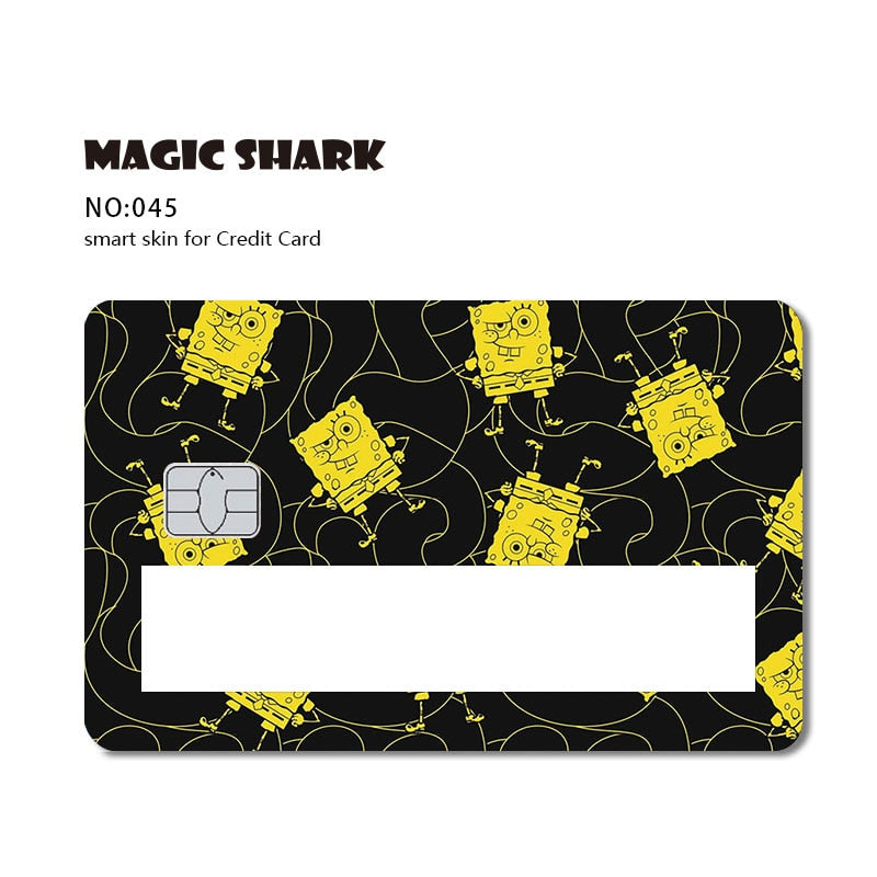 Magic Shark 2021 Fashion Matte Cute Cartoon PVC Window Credit Card Debit Card Sticker Film Skin Small Large Chip
