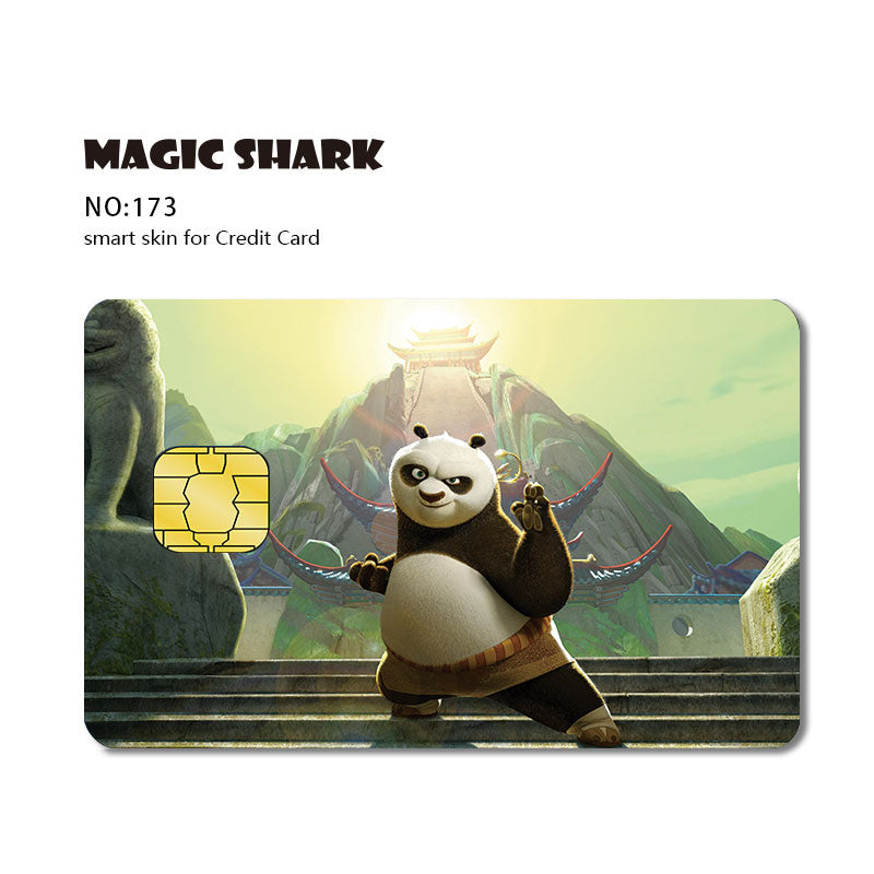 Magic Shark Matte Cartoon Cute Sticker Film Tape for Credit Card Debit Card Small Large Chip