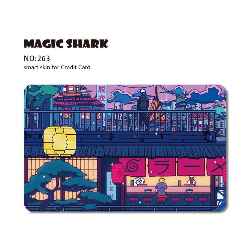 Magic Shark Funny Matte Hentai Money Blockbuster Stonks Credit Card Debit Card Skin Case Tape Sticker Film Big Small Chip