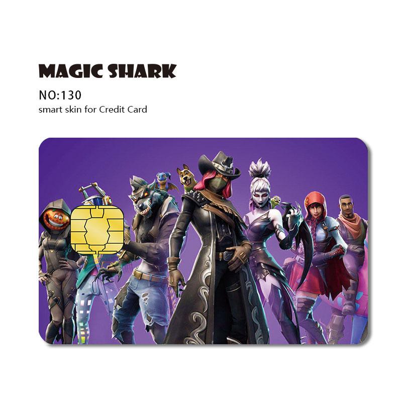 Magic Shark 3M PVC Stereo Army Tomb Raider Skull Diamond Skin Sticker Film for Credit Debt Card
