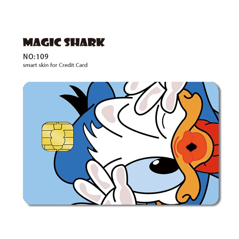 Magic Shark Matte Cartoon Cute Sticker Film Tape for Credit Card Debit Card Small Large Chip
