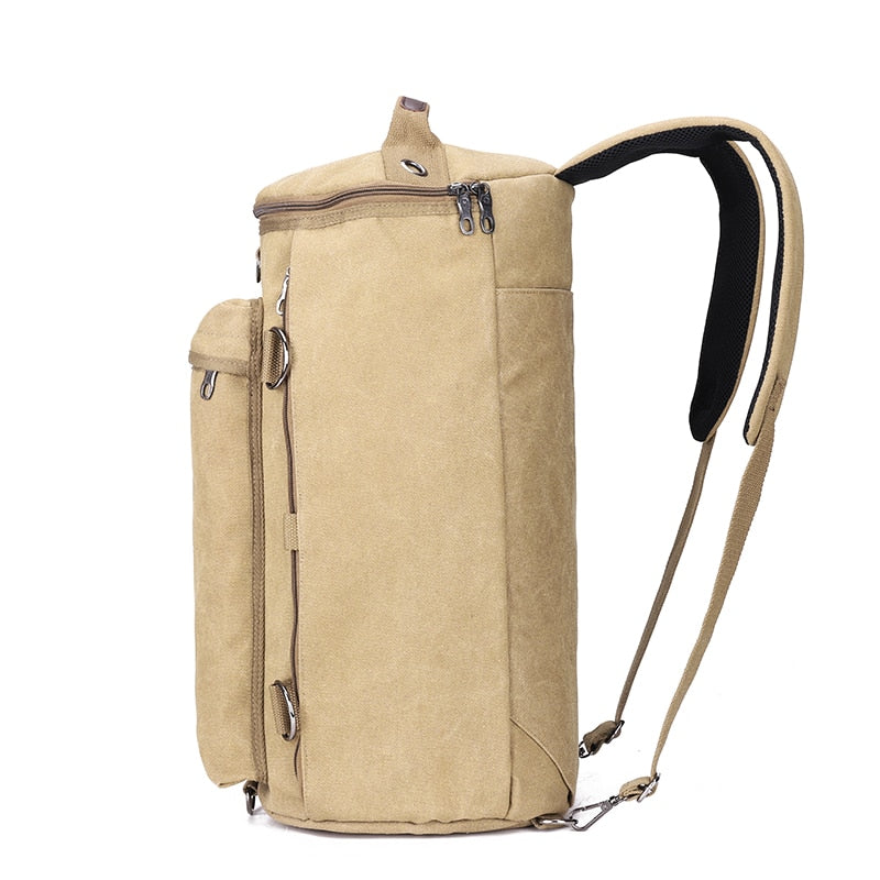 New Large Capacity Rucksack Man Travel Duffle Outdoor Backpack Male Luggage Canvas Bucket Shoulder Bags Men Camping Backpack