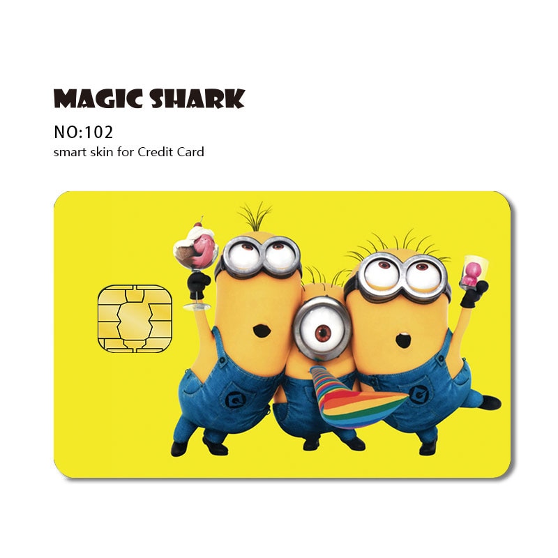 Magic Shark Matte Cartoon Cute Sticker Film Tape for Credit Card Debit Card Small Large Chip