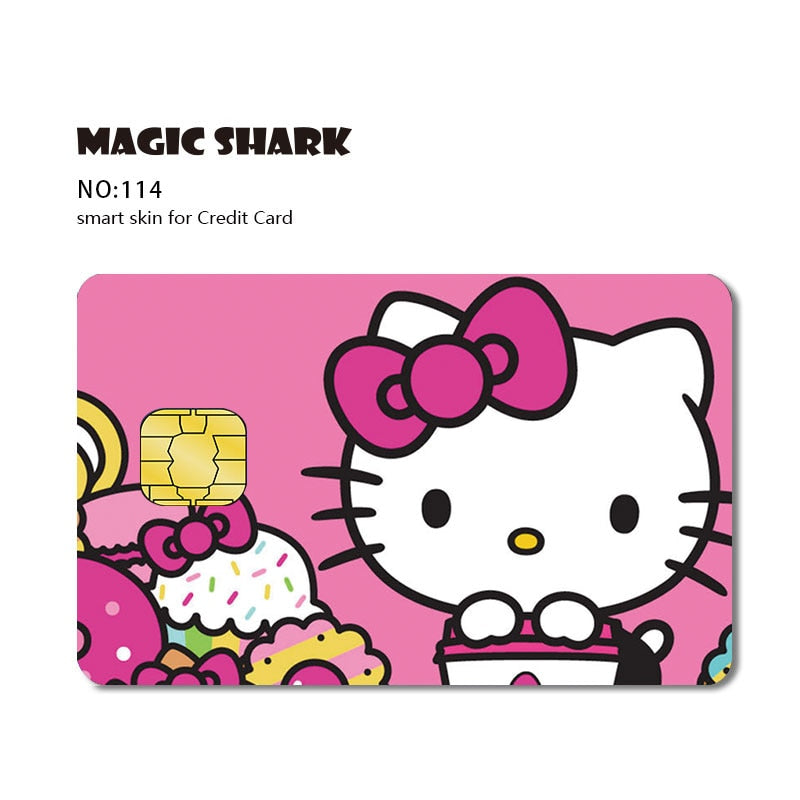 Magic Shark Matte Cartoon Cute Sticker Film Tape for Credit Card Debit Card Small Large Chip