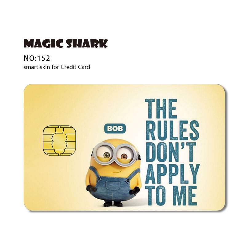 Magic Shark Matte Cartoon Cute Sticker Film Tape for Credit Card Debit Card Small Large Chip