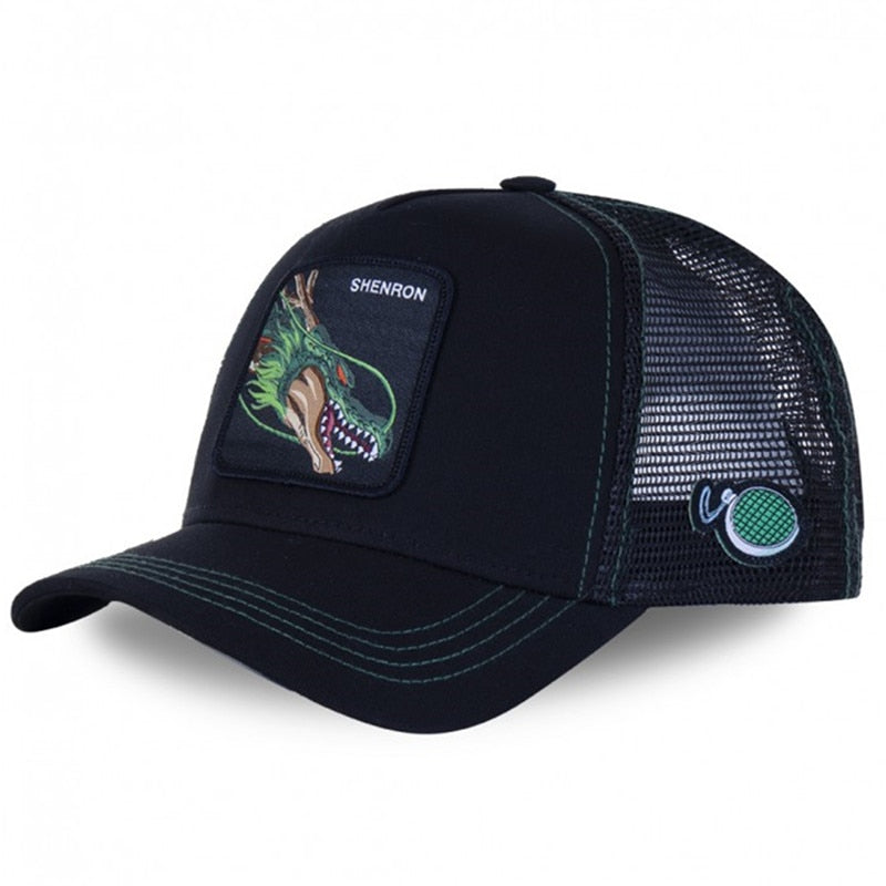 Newest Dragon Ball & Naruto Anime Mesh Cap Hot Style Patch Trucker Hat Curved Brim Baseball Cap Gorras Casquette