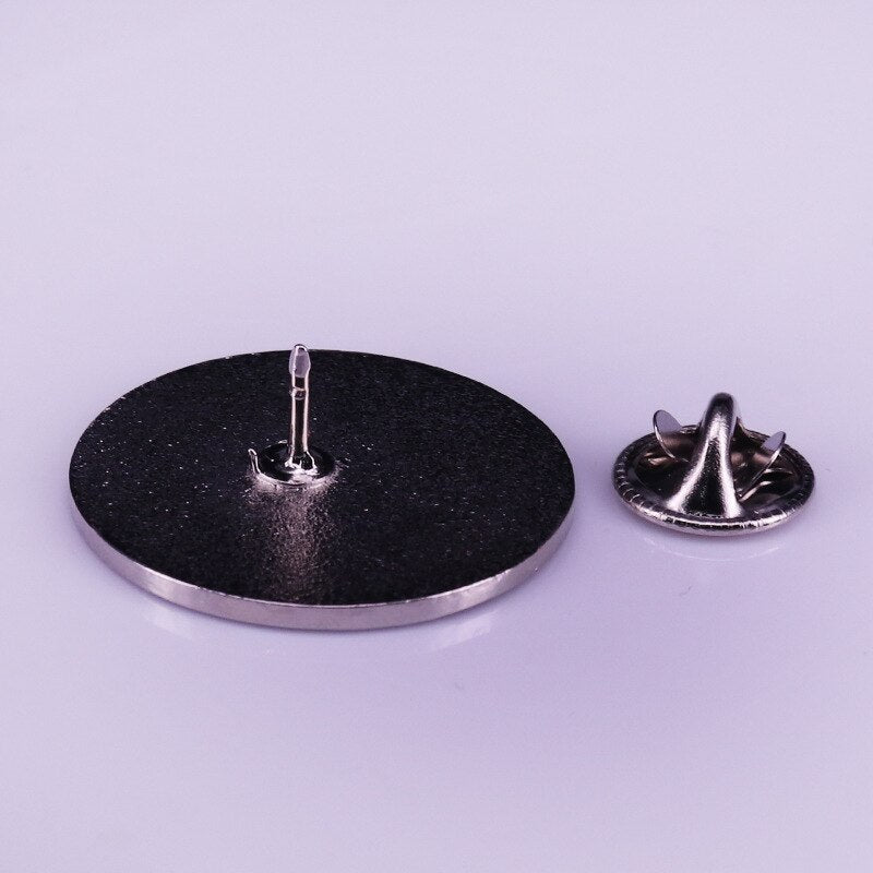 Moon phases and nordic rune emblems Viking amulet brooch