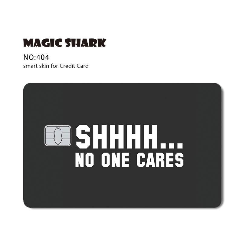 Magic Shark Anime Tape Cartoon Cute Cat Game Funny Chocolate Matte PVC Sticker Film Skin Case for Small Large Chip Credit Card