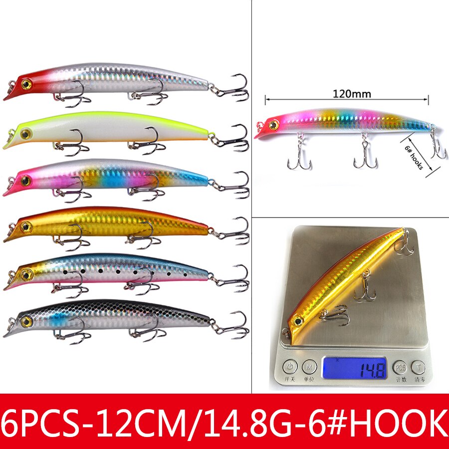 Jerkbait Minnow Hard Baits Fake Crankbait Fishing Lure Set Of Wobblers For Pike Trolling Tackle Artificial Bait Kit Swimbait Sea