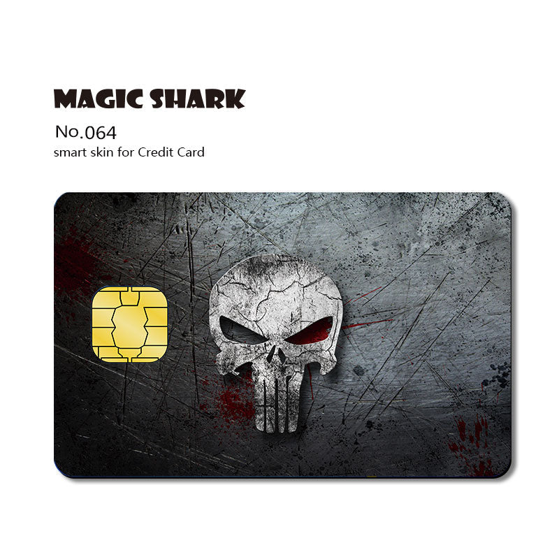 Magic Shark Matte Cartoon Cute Sticker Film Tape for Credit Card Debit Card Small Large Chip