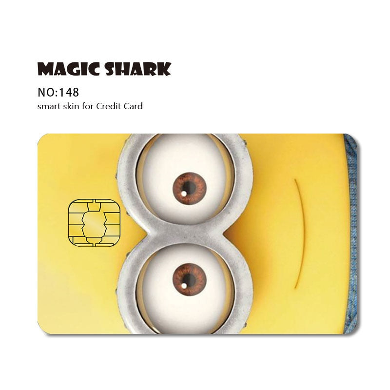 Magic Shark Matte Cartoon Cute Sticker Film Tape for Credit Card Debit Card Small Large Chip