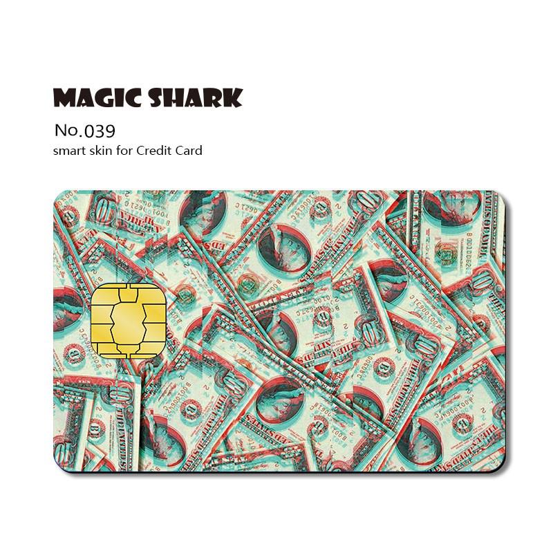 Matte 3M PVC Cartoon  Joker Half Cover Sticker Case Film for Big Small Chip Credit Debt Card