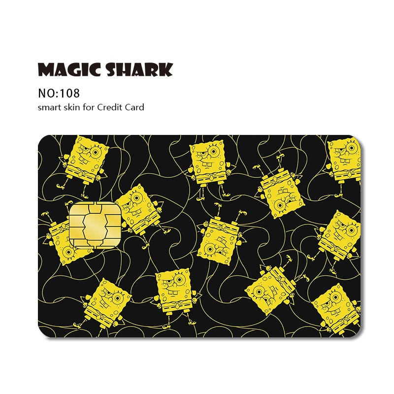Magic Shark Matte Cartoon Cute Sticker Film Tape for Credit Card Debit Card Small Large Chip