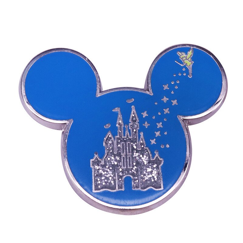 Mickey Castle Flash Brooch Fairytale Fireworks Show Badge Cute Fantasy Accessories
