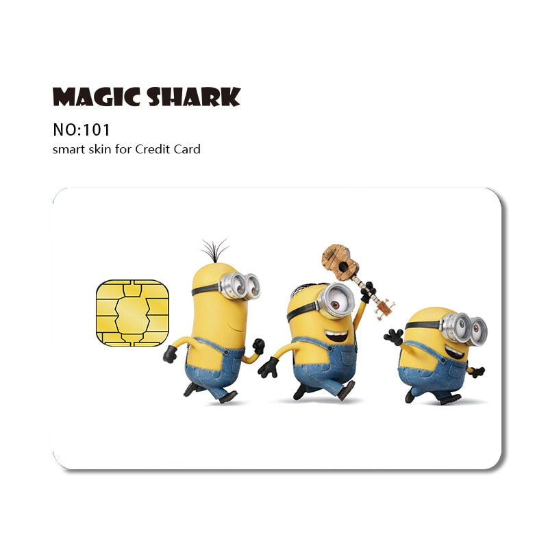 Magic Shark Matte Cartoon Cute Sticker Film Tape for Credit Card Debit Card Small Large Chip