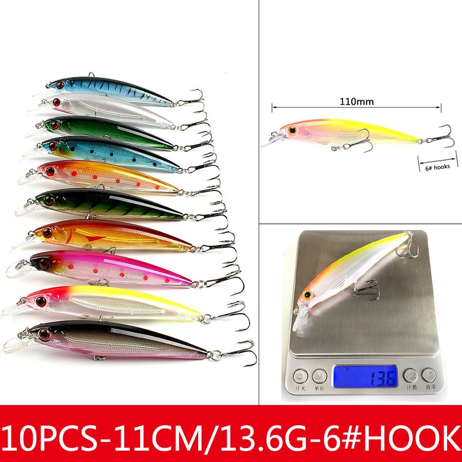 Jerkbait Minnow Hard Baits Fake Crankbait Fishing Lure Set Of Wobblers For Pike Trolling Tackle Artificial Bait Kit Swimbait Sea