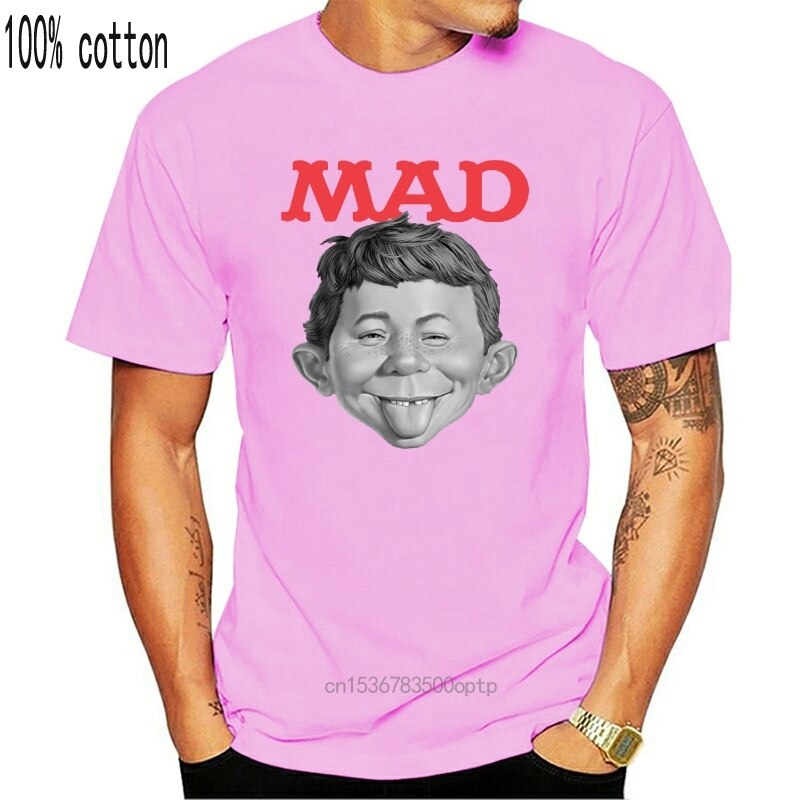 Mad Magazine Alfred E Newman T Shirt Retro 1970'S Funny Graphic Tee Wbt349 Style Loose Anime Tee Shirt 031338