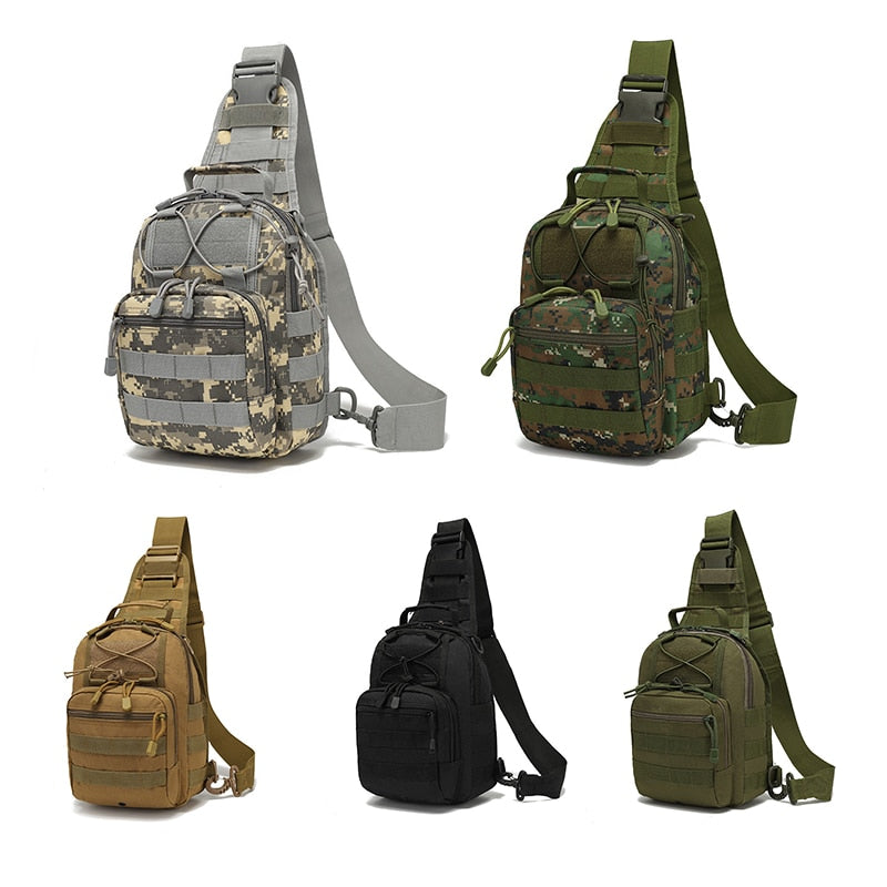 Mens Tactical Military Oxford Crossbody Shoulder Bag Chest Pack Camping Hiking Backpack Outdoor Sports Travel Handbag