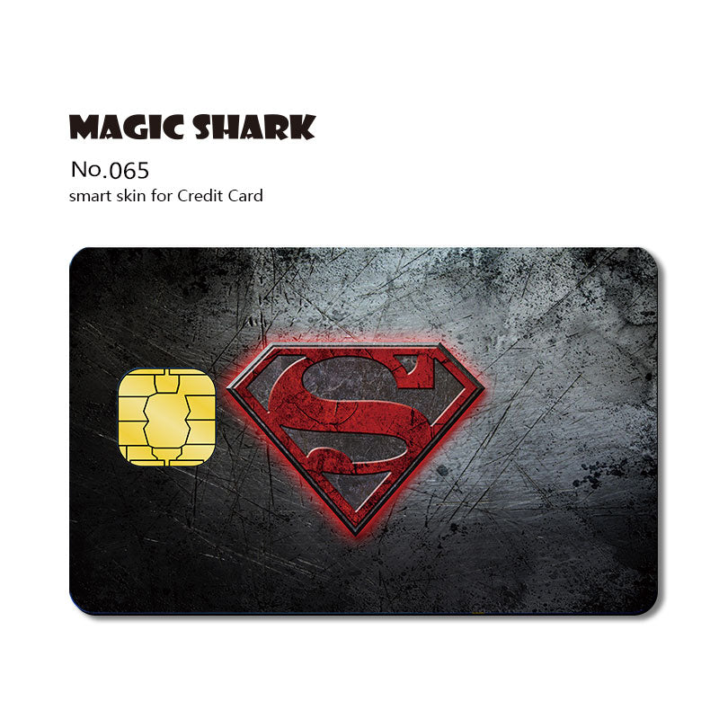 Magic Shark Matte Cartoon Cute Sticker Film Tape for Credit Card Debit Card Small Large Chip