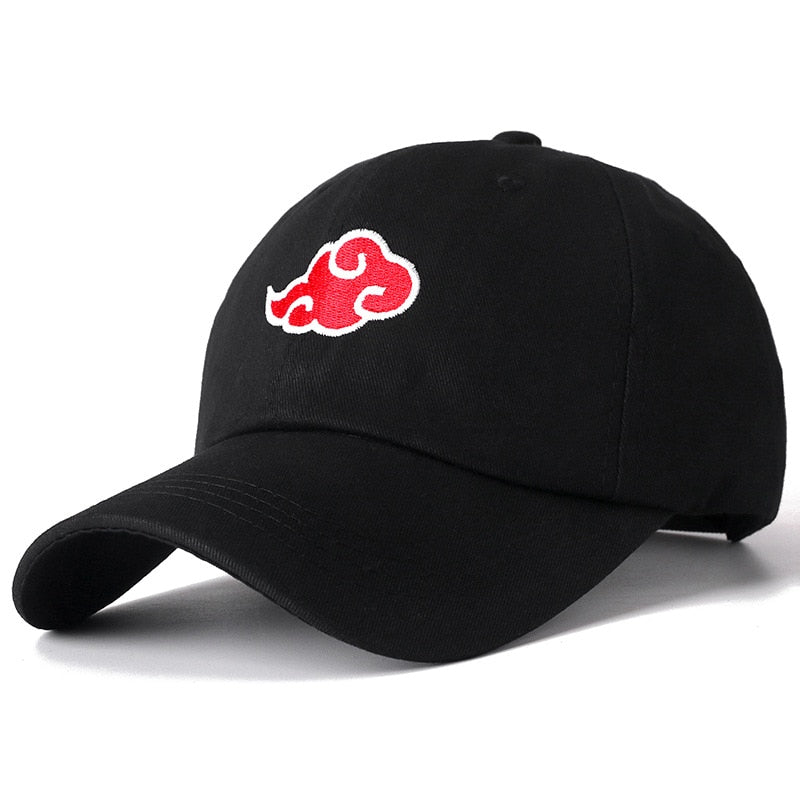 NARUTO Cotton Cap Japanese Akatsuki Logo Anime Dad Hat Uchiha Family Logo Embroidery Baseball Caps Black Snapback Hat