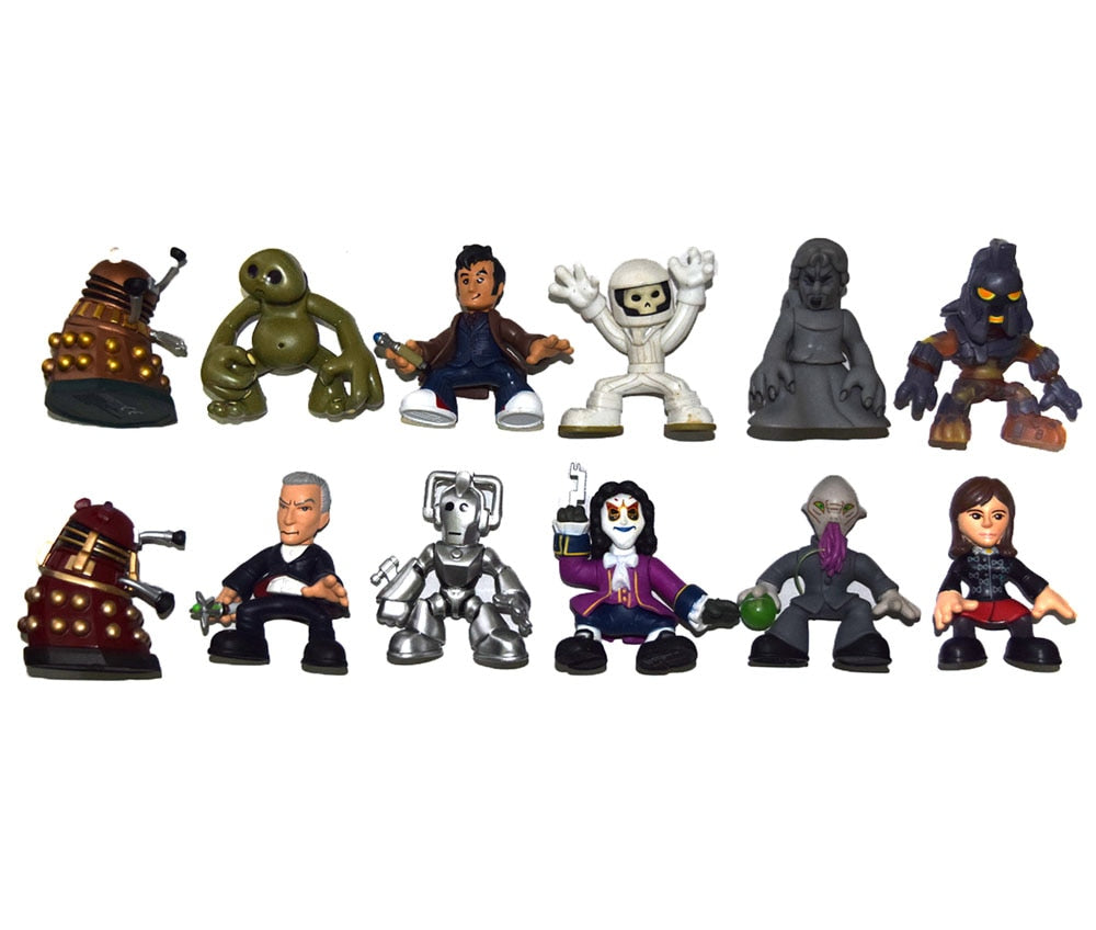 Lot of 5 Random Mini Doctor Who Loose Dalek Cybermen Wipping Angel 2"Action Figure