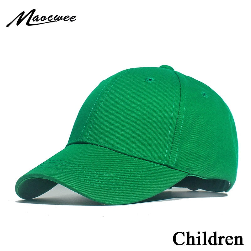 New Kids Solid Color Children Snapback Caps Baseball Cap With Spring Summer Hip