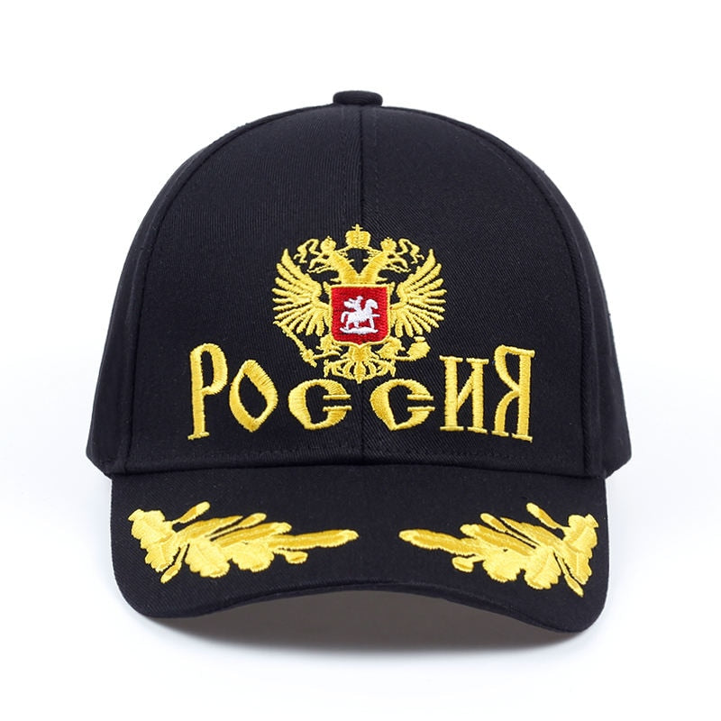 New Unisex Cotton Outdoor Baseball Cap Russian Emblem Embroidery Snapback Fashion Sports Hats For Men & Women Patriot golf Caps