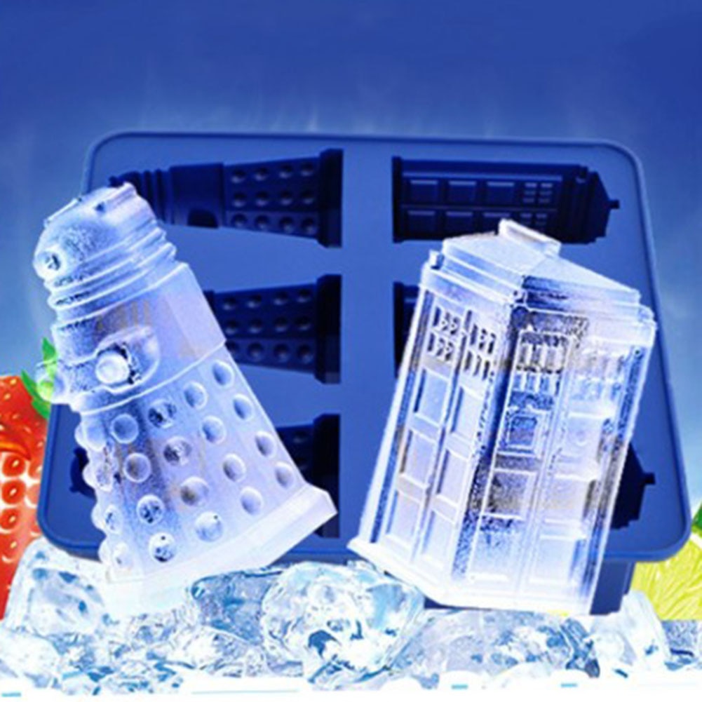 New Arrival Food Grade Doctor Who Dalek & Tardis Ice Tray 14*15 cm Multi function Candy Jello Chocolate Baking Mold Kitchen Tool