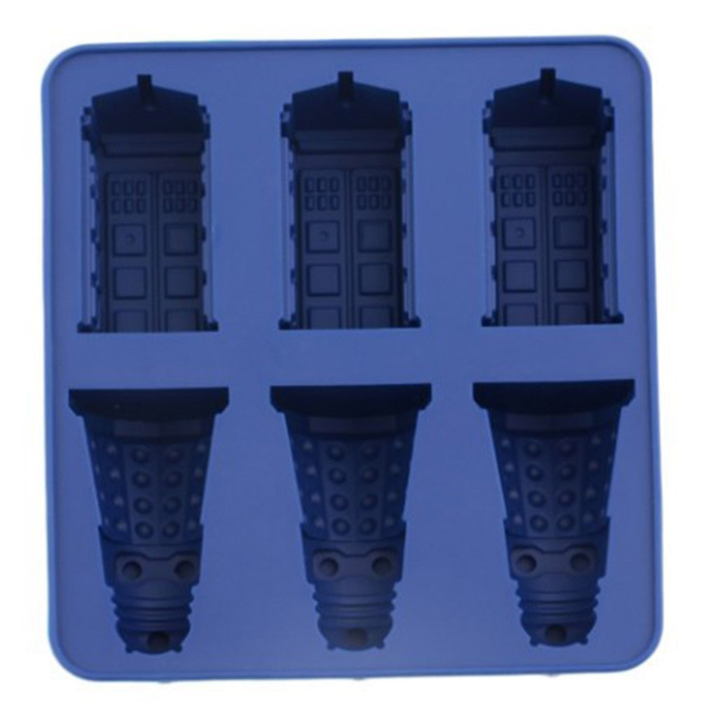 New Arrival Food Grade Doctor Who Dalek & Tardis Ice Tray 14*15 cm Multi function Candy Jello Chocolate Baking Mold Kitchen Tool