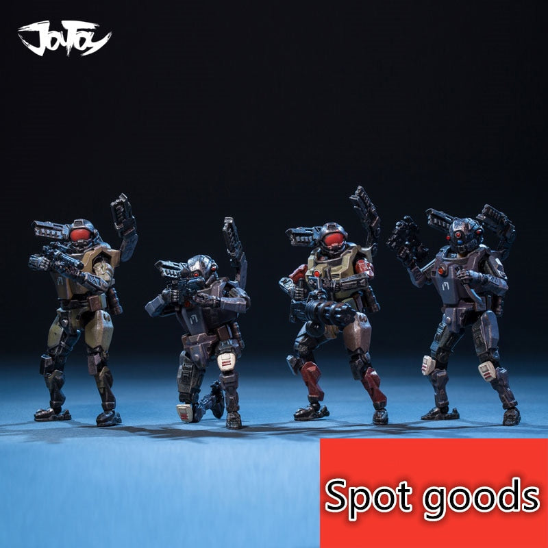 1/25 JOYTOY Anime Figures Action Model Military Soldiers Suit (4Pcs/set) Collection For Children Christmas Gift Free Shipping