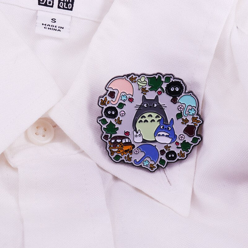 My Neighbor Totoro Dust Elf Brooch Anime Fan Decoration Badge