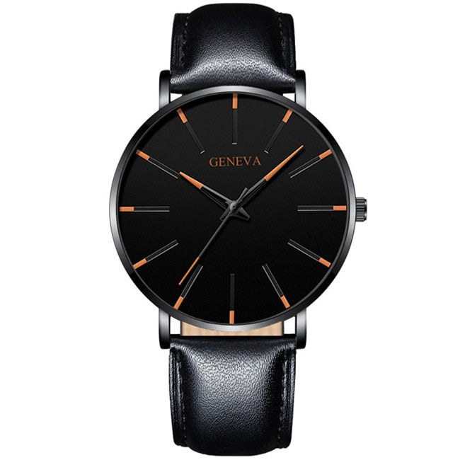 Minimalist Men's Fashion Ultra Thin Watches Simple Men Business Stainless Steel Mesh Belt Quartz Watch relogio masculino