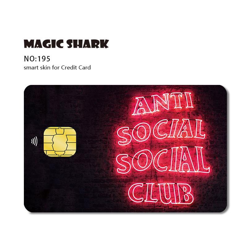Matte 3M PVC Cartoon  Joker Half Cover Sticker Case Film for Big Small Chip Credit Debt Card