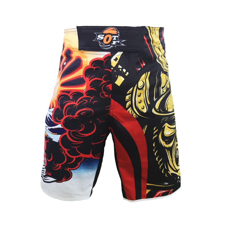 MMA Shorts Mens Boxing kickboxing shorts Fightwear MMA Kick Boxing Fight Trunks Top New Black Tiger Muay Thai boxing clothing