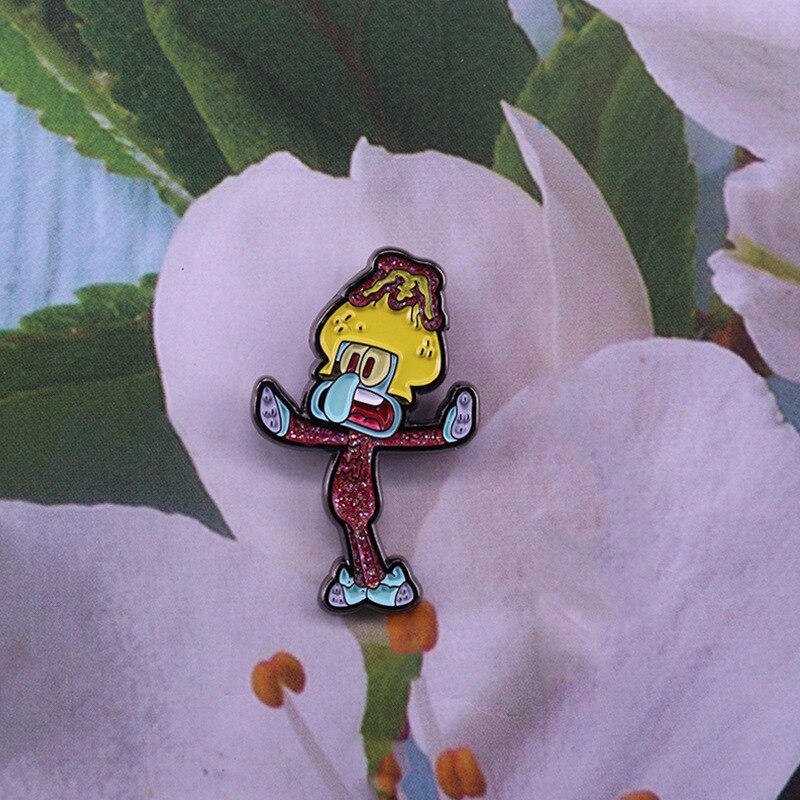 Octopus brother flash brooch cute cartoon anime badge