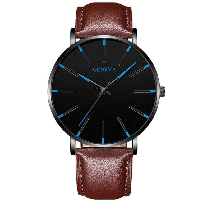 Minimalist Men's Fashion Ultra Thin Watches Simple Men Business Stainless Steel Mesh Belt Quartz Watch relogio masculino