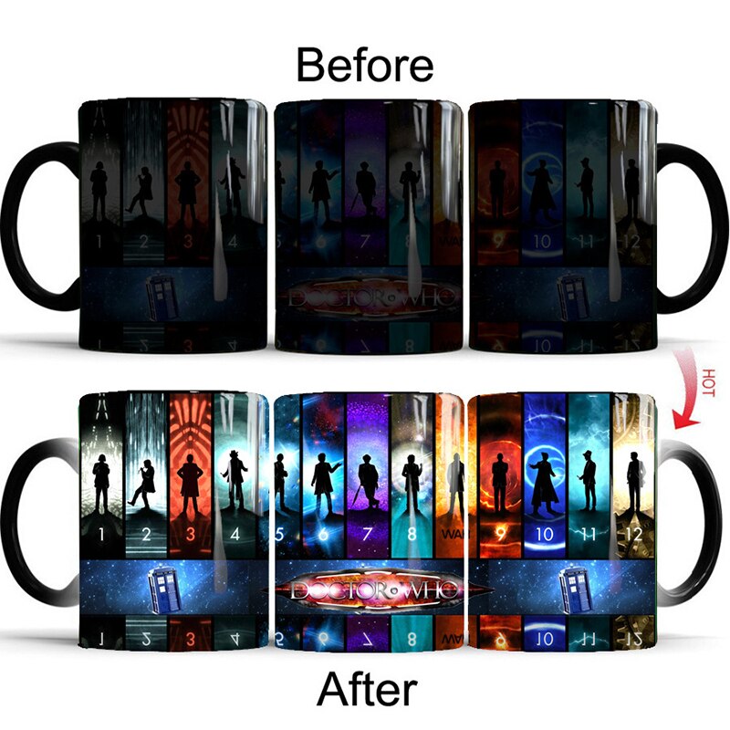 New 350ml Doctor Who Ceramic Milk Coffee Color Changing Mugs