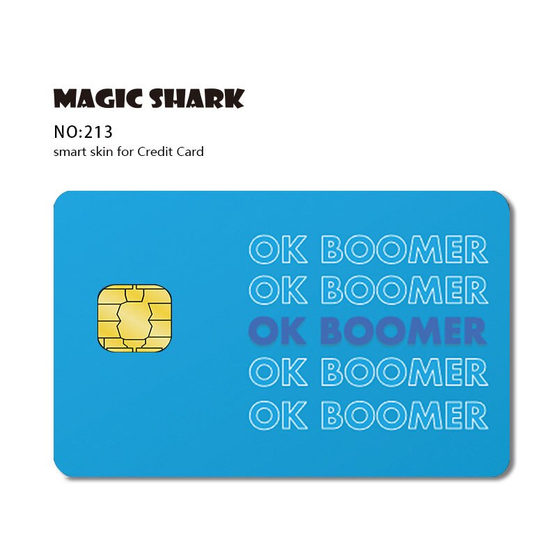 Matte 3M PVC Cartoon  Joker Half Cover Sticker Case Film for Big Small Chip Credit Debt Card