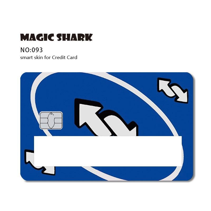 Magic Shark Poker Hunter Dog Out of Stock Car Snake Broke Black Card Window Sticker Film SKin Cover for Debit Credit Card